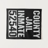 受刑者52540 面白いハロウィン 刑務所 タペストリー (正面(横))