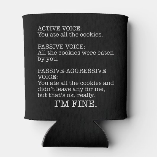 受動攻撃的な声おもしろい皮肉引用文 缶クーラー (裏面)