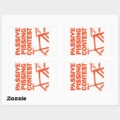 受動的な入水競争 長方形シール (シート)