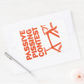 受動的な入水競争 長方形シール (封筒)