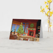 受動的な積極的なクリスマス前の挨拶 カード (黄色い花)