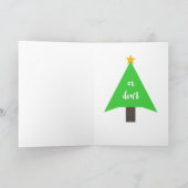 受動的な積極的なメリークリスマスグリーティングカード シーズンカード (内部)