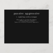 受動的侵攻性 ポストカード (正面)