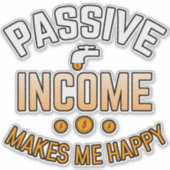 受動的所得yespleaseビニールステッカー シール (正面)