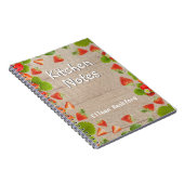 受取人の名前が付いたキッチンノート ノートブック (右側)