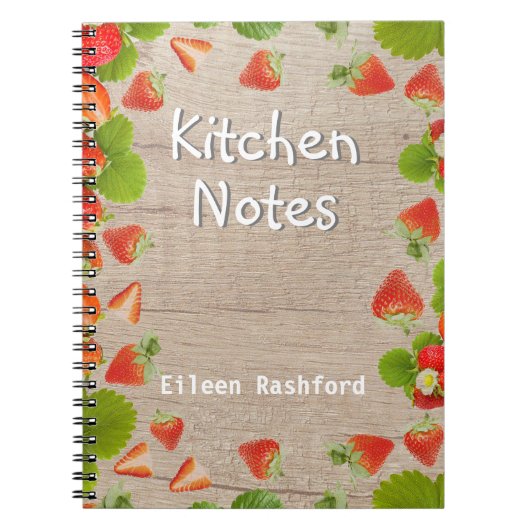 受取人の名前が付いたキッチンノート ノートブック (正面)