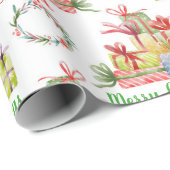 受取人の名前クリスマスの水の色ギフト ラッピングペーパー (ロールコーナー)