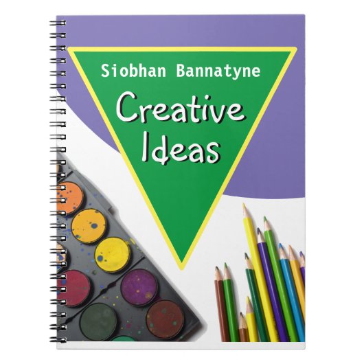 受取人の名前付きクリエイティブノート ノートブック (正面)