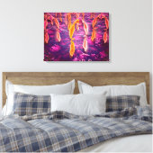 受容体に結合するリガンドの顕微鏡的見解 キャンバスプリント (インサイチュ (寝室))