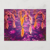 受容体に結合するリガンドの顕微鏡的見解 ポストカード (正面)