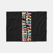 受容性神経多様性自閉症神経発散性 フリースブランケット (正面(横))