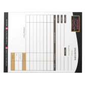 受注要求の受入型枠 ノートパッド (正面)