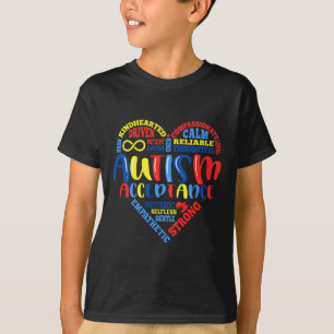 受理自閉症啓発月支援パズルP Tシャツ