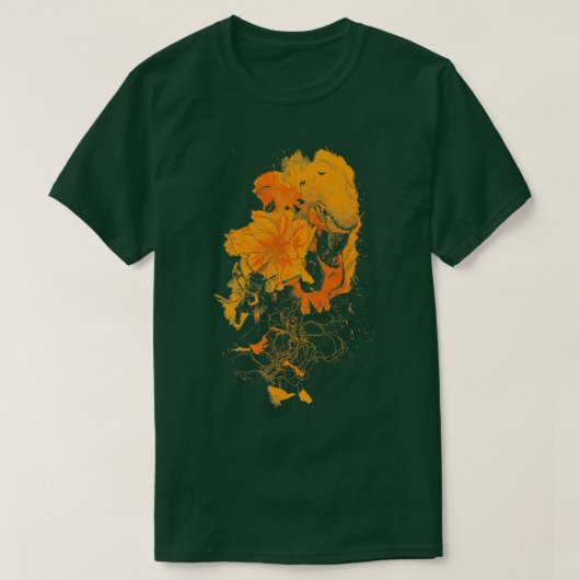 受粉の暗い火 Tシャツ (デザイン正面)