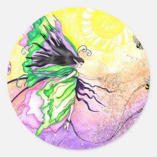 受粉の隆起 ラウンドシール (正面)