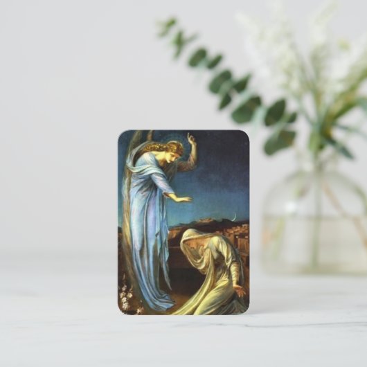 受胎告知とアンジェラス祈りの言葉カード 名刺 (スタンド正面)