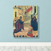 受胎告知のアイコン キャンバスプリント (インサイチュ (ウッドフロア))