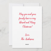 受胎告知のクリスマス シーズンカード (裏面)