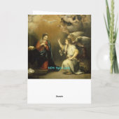 受胎告知のマリアと大天使ガブリエル 美術 カード (裏面)