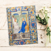 受胎告知の中世の照明写本 ノートブック