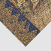 受胎告知アンティーク金ゴールドブルー刺繍 薄葉紙 (詳細)