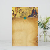 受胎告知エンジェルとヴァージンパーチメントブルージェム 便箋 (スタンド正面)