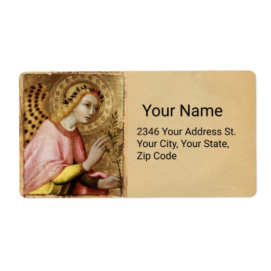 受胎告知エンジェルバイシモーネマルティニパーチメント ラベル (正面)