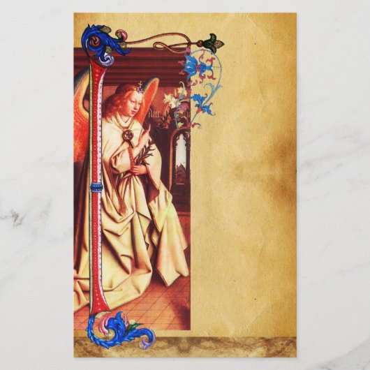 受胎告知エンジェルフィレンツェフローラパーチメント 便箋 (正面)