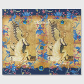 受胎告知エンジェルフローラクリスマスパーチメント ラッピングペーパー (フラット)