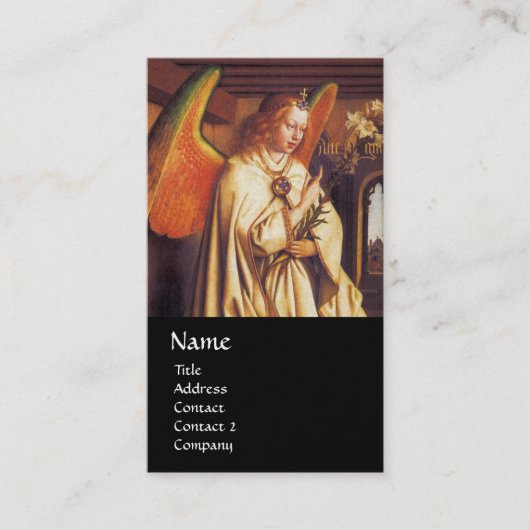 受胎告知エンジェルモノグラム、ブルーサファイアジェムストーン 名刺 (正面)