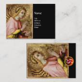 受胎告知エンジェルモノグラム、赤ルビー 名刺 (正面/裏面)