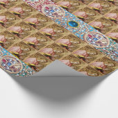 受胎告知エンジェル，赤い青い宝石，宝石大切 ラッピングペーパー (角)