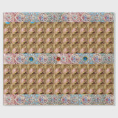 受胎告知エンジェル，赤い青い宝石，宝石大切 ラッピングペーパー (フラット)