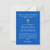 受胎告知ヘイルメリー葬儀記念祈りの言葉 ノートカード (裏面)