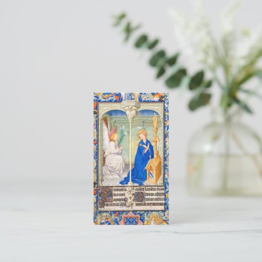 受胎告知ヘイルメリー葬儀記念祈りの言葉 名刺 (スタンド正面)