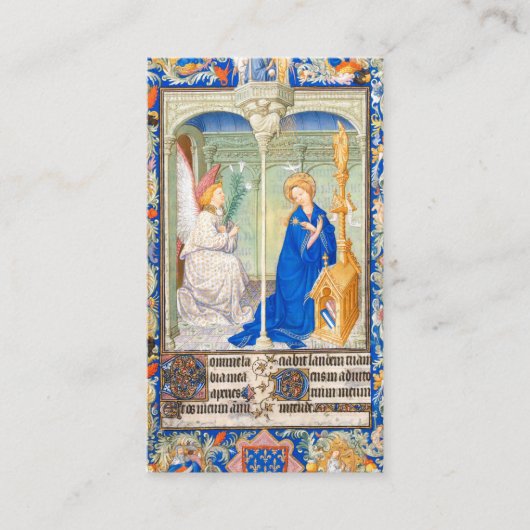 受胎告知ヘイルメリー葬儀記念祈りの言葉 名刺 (正面)