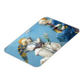 受胎告知マドンナルネッサンスデッラロビアブルー マグネット (左側)