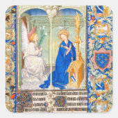 受胎告知ヴァージンメアリー中世イルミネーション スクエアシール (正面)