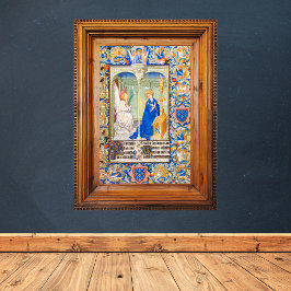 受胎告知ヴァージンメアリー中世イルミネーション ポスター