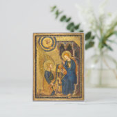 受胎告知14世紀の気質と油 ポストカード (スタンド正面)