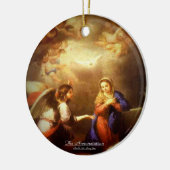受胎告知1660聖なる書物、 経典 セラミックオーナメント (左)