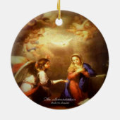 受胎告知1660聖なる書物、 経典 セラミックオーナメント (裏面)