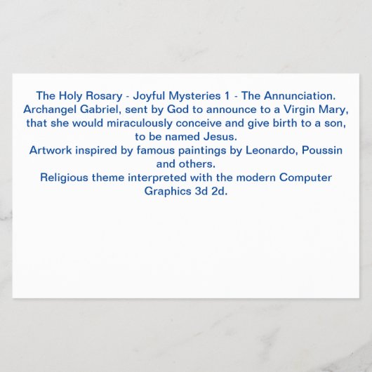 受胎告知 チラシ (裏面)