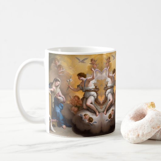 受胎告知、パオロデマテイス コーヒーマグカップ (ドーナツ)