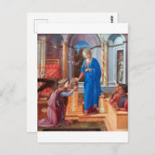 受胎告知,フィリッポリップイ, 1440 ポストカード (正面/裏面)