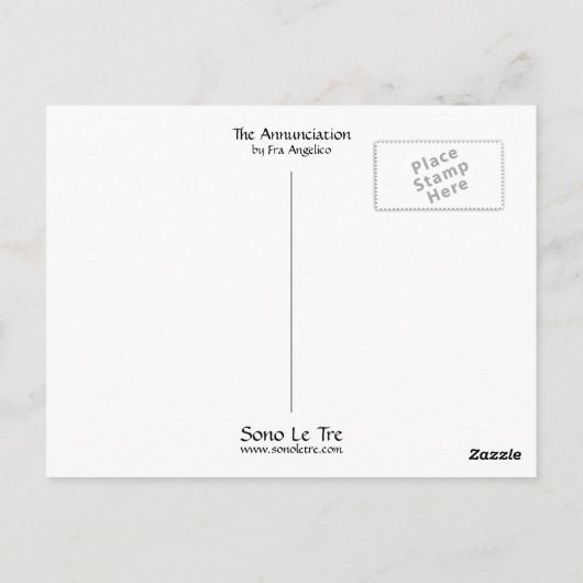 受胎告知 ポストカード (裏面)