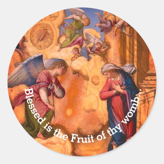 受胎告知 ラウンドシール (正面)