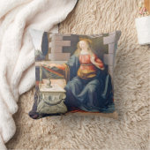 受胎告知，レオナルド・ダ・ヴィンチ， 1472-1473 クッション (ブランケット)