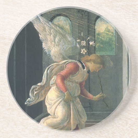 受胎告知(天使詳細)バイサンドロ・ボッティチェリ コースター (正面)