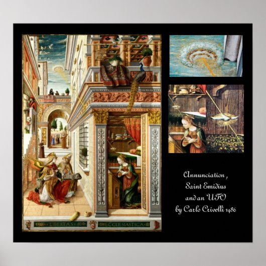 受胎告知、聖エミディウスとUFO ポスター (正面)